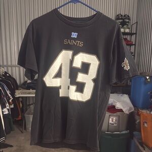 Black New Orleans Saints T-Shirt with Gold Number 43